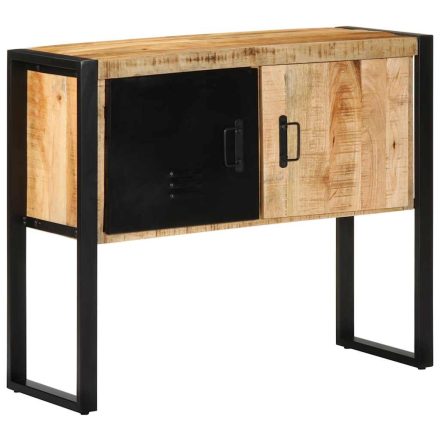 vidaXL Konzolszekrény 90x35x75 cm Tömör durva fa mangó