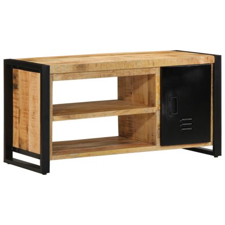 vidaXL Cipőpad 100x40x50 cm Tömör Fa Durva Mangó