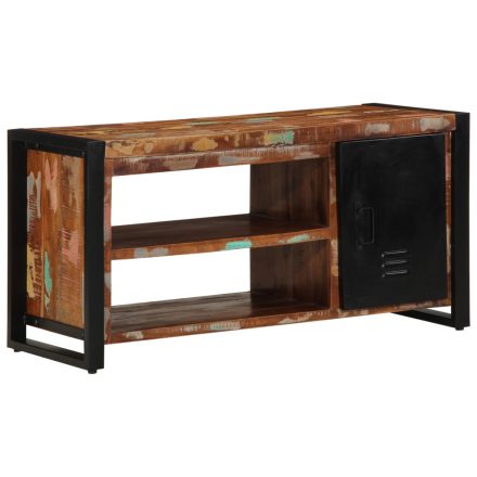 vidaXL Cipőpad Többszínű 100x40x50 cm Tömör újrahasznosított fa