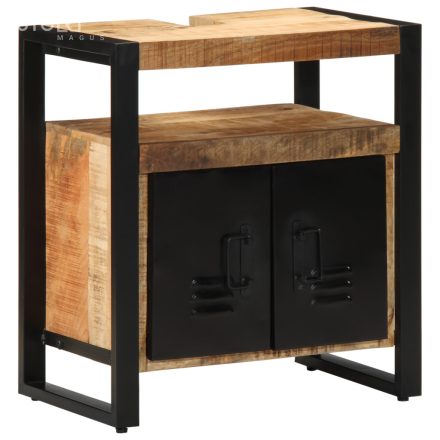 vidaXL Fürdőszoba Mosdókagyló Szekrény 55x35x60 cm Tömör Rusztikus Fa Pina