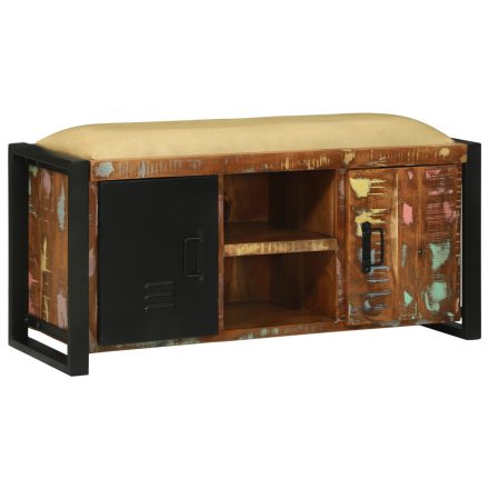 vidaXL pad szekrény multicolor 100x35x50 cm tömör újrahasznosított fa