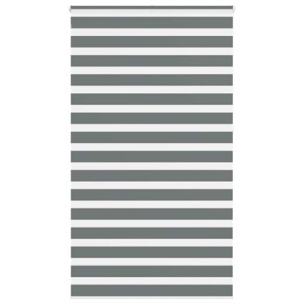 vidaXL zebrafüggönnyel sötét szürke szövetszélesség 130,9cm poliészter