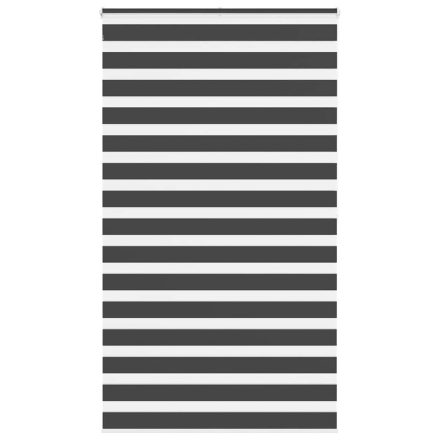 vidaXL zebrafüggönnyel fekete szövetszélesség 130,9 cm poliészter