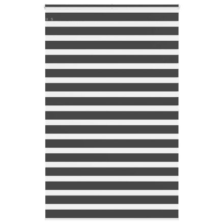 vidaXL zebrafüggönnyel fekete szövetszélesség 140,9 cm poliészter