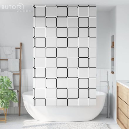 vidaXL zuhanyzó redőny 130x240 cm szövet szélessége 126 cm