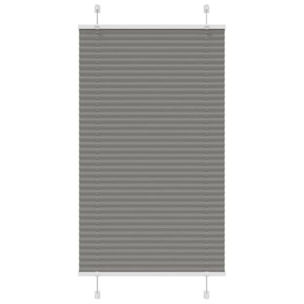 vidaXL pliszírozott redőny antracit 75x150 cm szövetszélesség 74,4 cm