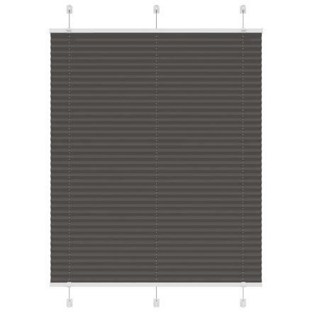 vidaXL pliszírozott redőny fekete 105x100 cm szövetszélesség 104,4 cm