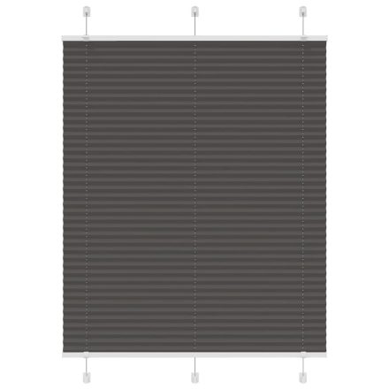 vidaXL pliszírozott redőny fekete 110x100 cm szövetszélesség 109,4 cm