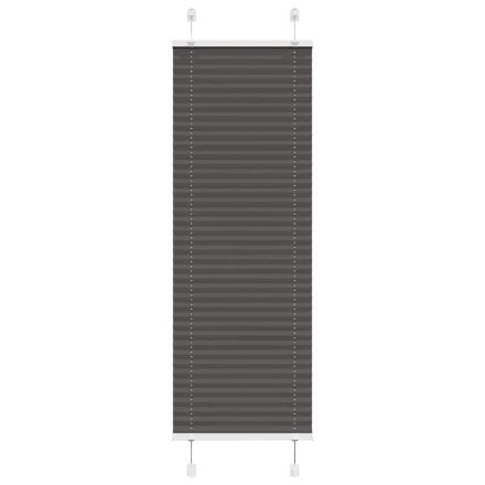 vidaXL pliszírozott redőny fekete 45x150 cm szövetszélesség 44,4 cm