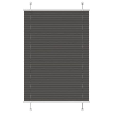 vidaXL pliszírozott redőny fekete 85x150 cm szövetszélesség 84,4 cm