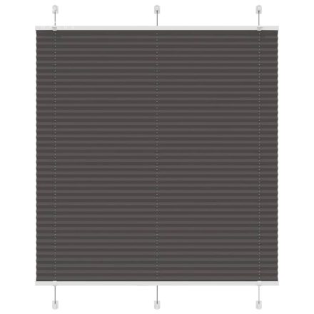 vidaXL pliszírozott redőny fekete 115x150 cm szövetszélesség 114,4 cm