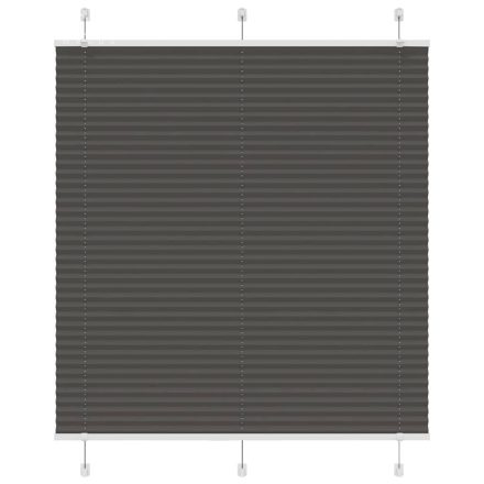 vidaXL pliszírozott redőny fekete 120x150 cm szövetszélesség 119,4 cm