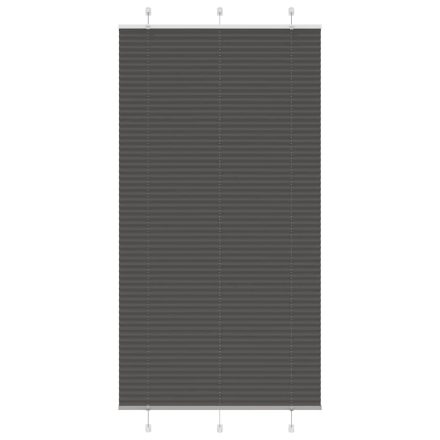 vidaXL pliszírozott redőny fekete 105x200 cm szövetszélesség 104,4 cm