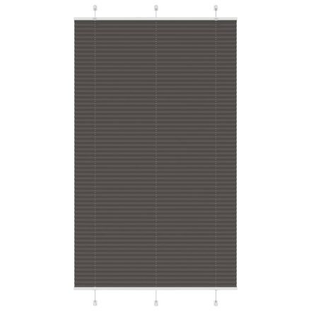 vidaXL pliszírozott redőny fekete 115x200 cm szövetszélesség 114,4 cm