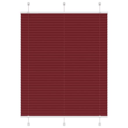 vidaXL pliszírozott redőny Bordeaux piros 105x100 cm szövetszélesség