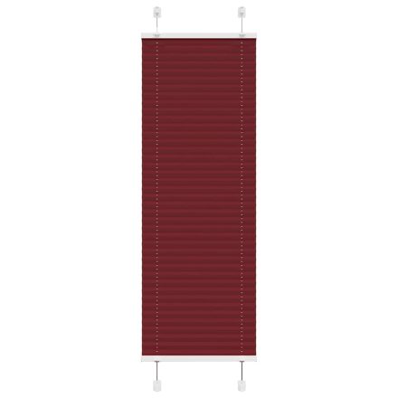 vidaXL pliszírozott redőny Bordeaux piros 40x150 cm szövetszélesség