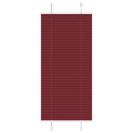 vidaXL pliszírozott redőny Bordeaux piros 65x150 cm szövetszélesség
