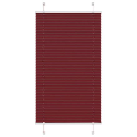 vidaXL pliszírozott redőny Bordeaux piros 80x150 cm szövetszélesség