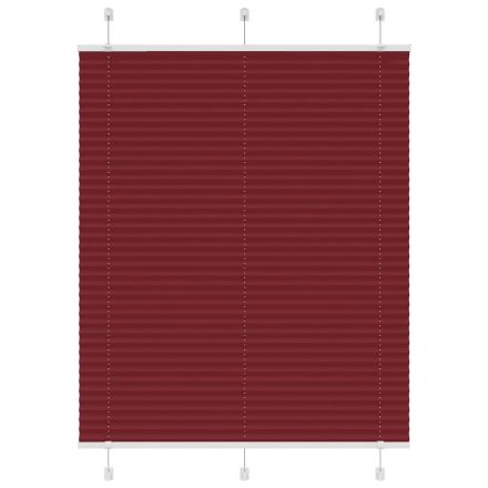 vidaXL pliszírozott redőny Bordeaux piros 105x150 cm szövetszélesség