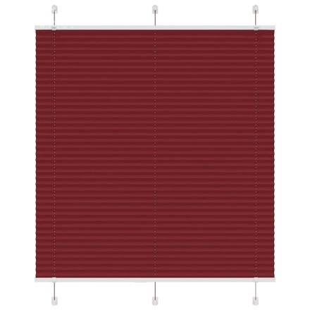 vidaXL pliszírozott redőny Bordeaux piros 115x150 cm szövetszélesség