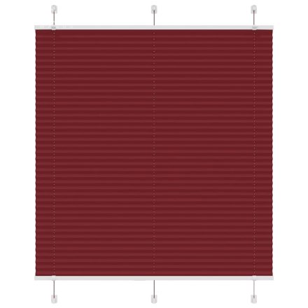vidaXL pliszírozott redőny Bordeaux piros 120x150 cm szövetszélesség