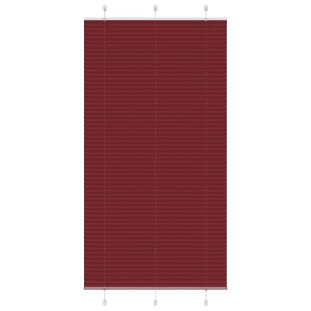 vidaXL pliszírozott redőny Bordeaux piros 105x200 cm szövetszélesség