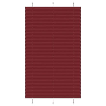 vidaXL pliszírozott redőny Bordeaux piros 115x200 cm Szövetszélesség
