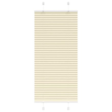 vidaXL pliszírozott redőny krém 55x100 cm szövetszélesség 54,4 cm