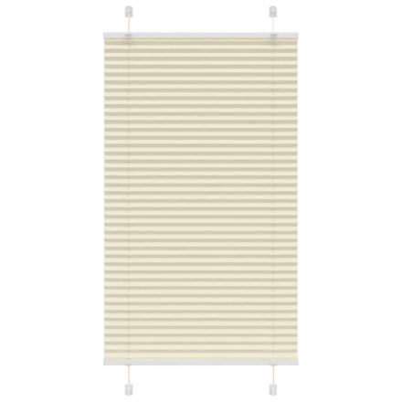 vidaXL pliszírozott redőny krém 80x100 cm szövetszélesség 79,4 cm