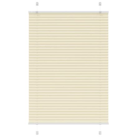 vidaXL pliszírozott redőny krém 85x100 cm szövetszélesség 84,4 cm