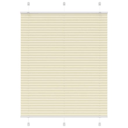vidaXL pliszírozott redőny krém 105x100 cm szövetszélesség 104,4 cm