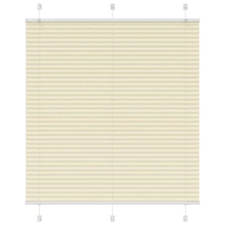 vidaXL pliszírozott redőny krém 120x100 cm szövetszélesség 119,4 cm