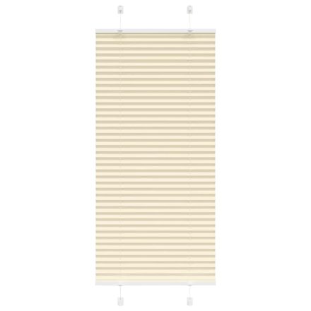 vidaXL pliszírozott redőny krém 65x150 cm szövetszélesség 64,4 cm