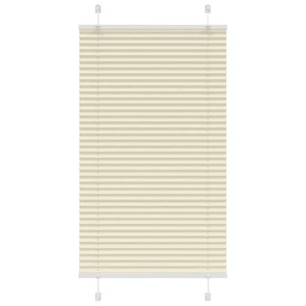 vidaXL pliszírozott redőny krém 80x150 cm szövetszélesség 79,4 cm