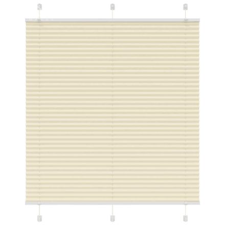 vidaXL pliszírozott redőny krém 115x150 cm szövetszélesség 114,4 cm