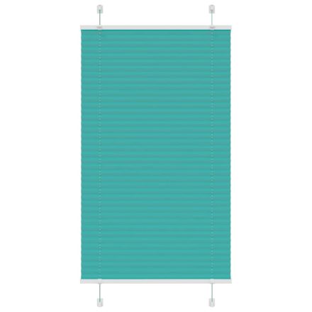 vidaXL pliszírozott redőny Benzinzöld 75x100 cm szövetszélesség