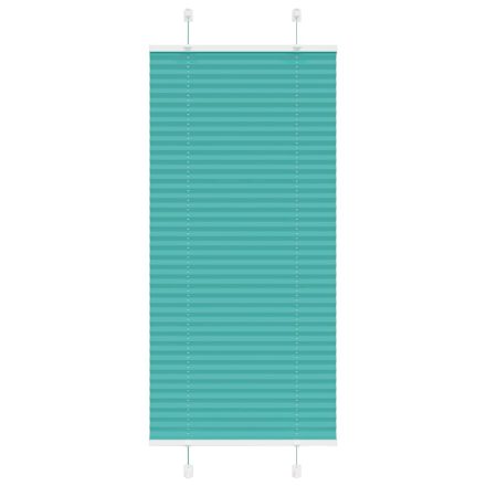 vidaXL pliszírozott redőny Benzinzöld 60x150 cm szövetszélesség