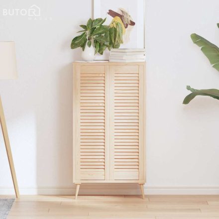 vidaXL 2 db tömör fenyőfa lamellás szekrényajtó 99x29,5 cm