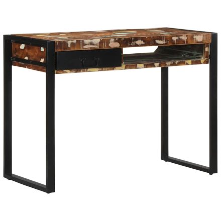 vidaXL íróasztal többszínű 100x50x75 cm tömörfa, újrahasznosított fa