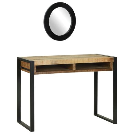 vidaXL Öltöztetőasztal polcokkal Barna 100 x 50 x 75 cm Tömör mangófa