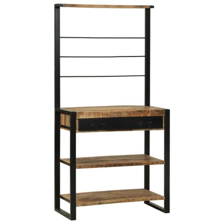 vidaXL Konyhai állvány 80x40x160 cm Tömör rusztikus mangófából