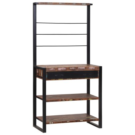 vidaXL Konyhai Polc Többszínű 80x40x160 cm Szilárd Fa Újrahasznosított