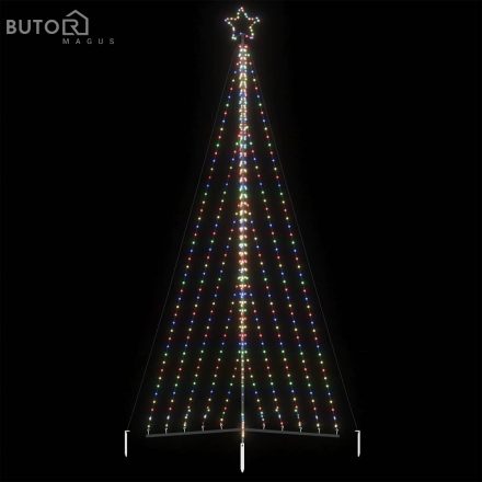 vidaXL színes LED karácsonyfa 447 LED 247 cm
