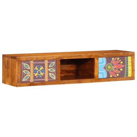 vidaXL tömör akácfa többszínű TV-szekrény 100x30x22