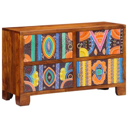 vidaXL Cipőszekrény tárolóval Barna 90 x 35 x 55 cm Tömör akácfa