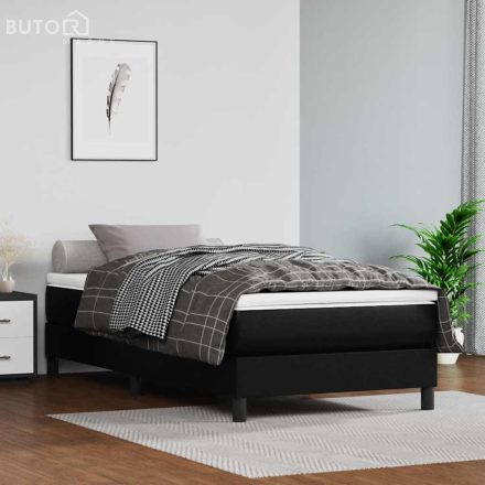 vidaXL fekete műbőr zsebrugós matrac gyerekeknek 80 x 160 cm