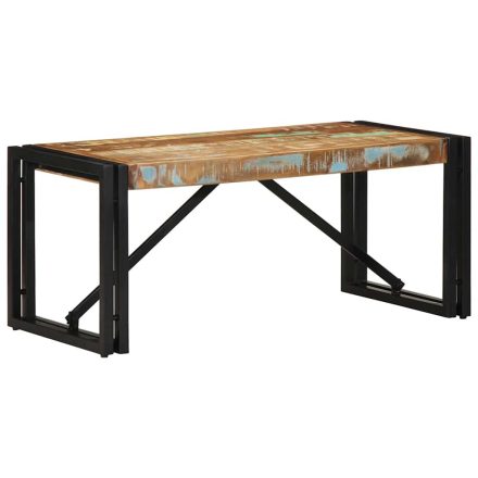 vidaXL többszínű tömör újrahasznosított fa dohányzóasztal 80x40x35 cm
