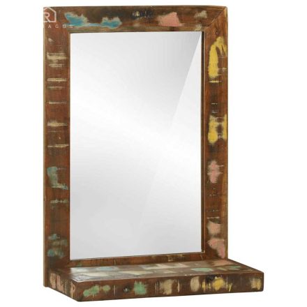 vidaXL Fürdőszoba Tükör 50x22x70 cm Tömör Fa Újrahasznosított