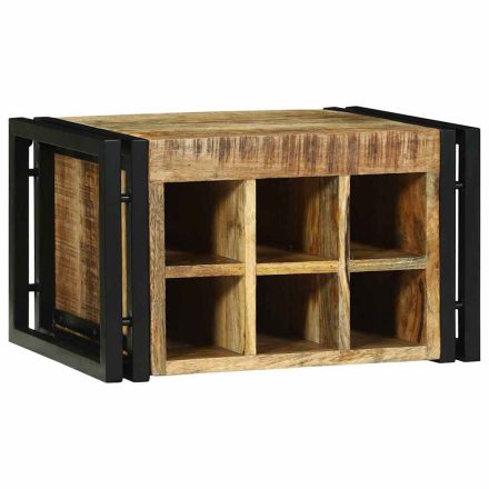 vidaXL Bortartó 46x35x27.5 cm Tömör faforgács Durva Mangó