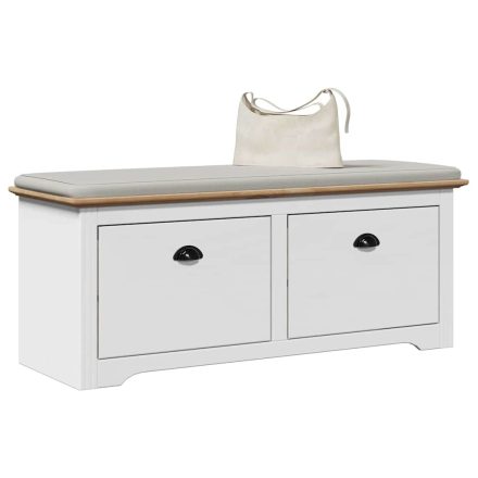 vidaXL előszobapad "BODO" fehér és barna 114x40x45 cm